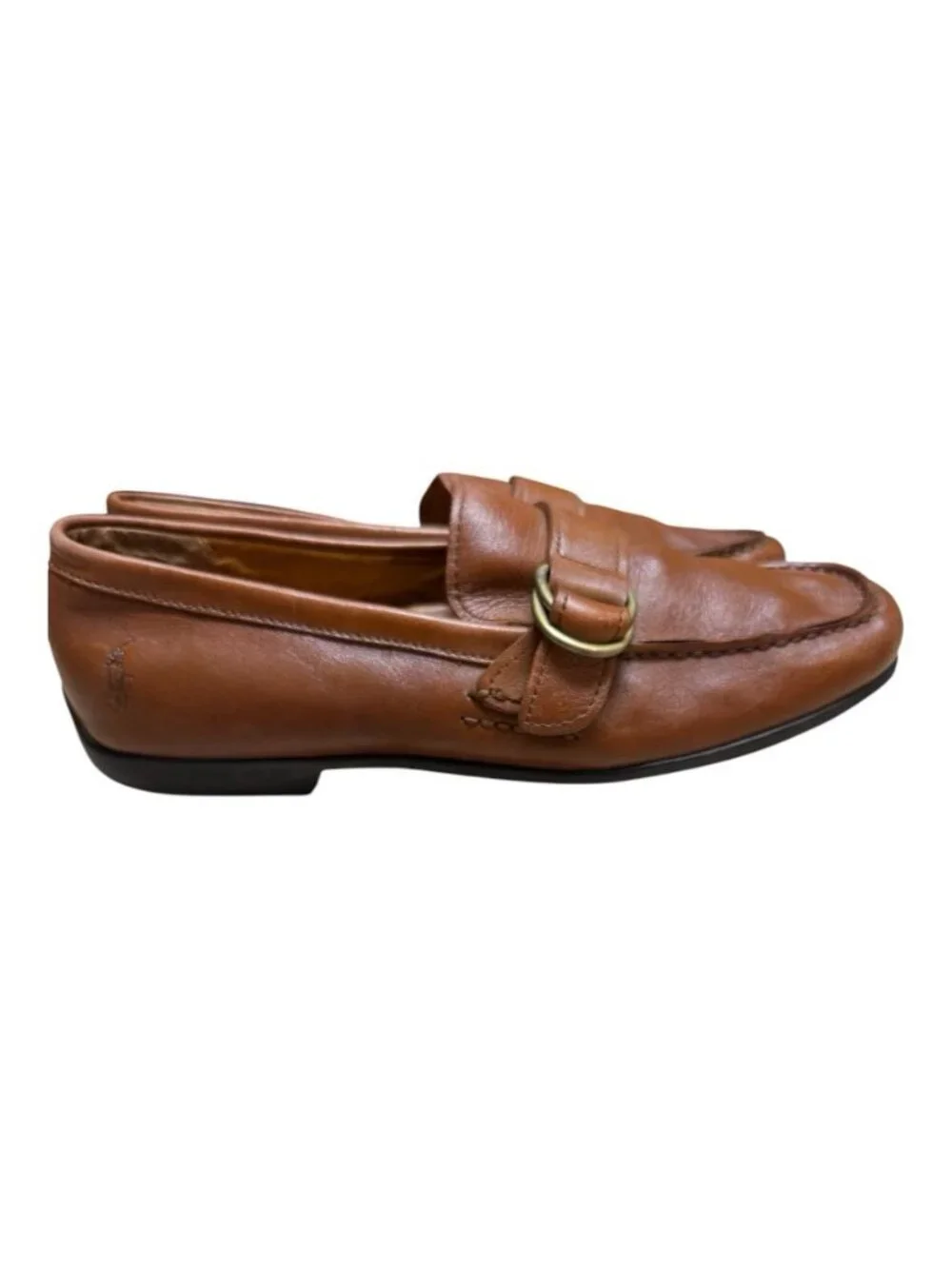 Polo Ralph Lauren Alante Brown Leather Loafers Moc Toe Men’s Size 8D